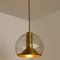 Hand Blown Gold Glass Pendant Light from Doria, Germany, 1970s, Image 11