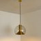 Hand Blown Gold Glass Pendant Light from Doria, Germany, 1970s 10