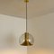 Hand Blown Gold Glass Pendant Light from Doria, Germany, 1970s, Image 10
