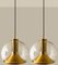 Hand Blown Gold Glass Pendant Light from Doria, Germany, 1970s 12