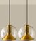 Hand Blown Gold Glass Pendant Light from Doria, Germany, 1970s, Image 12