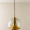 Hand Blown Gold Glass Pendant Light from Doria, Germany, 1970s, Image 6