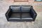 Scandinavian Sofa in Black Leather by Borge Mogensen, Image 2