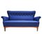 Vintage Scandinavian Sofa in Blue Fabric by Fritz Hansen, Image 1