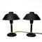 Swedish Black Metal Table Lamps, 1950s, Set of 2 6