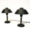 Swedish Black Metal Table Lamps, 1950s, Set of 2 3