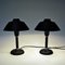 Swedish Black Metal Table Lamps, 1950s, Set of 2 8