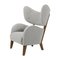 Light Grey Raf Simons Vidar 3 Smoked Oak My Own Chair Lounge Chair by Lassen, Image 2