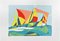 Osvaldo Peruzzi, Seascape + Sails, Original Lithograph, 1988 1
