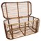 Italian French Riviera Bamboo & Rattan Basket Container, 1960s 1