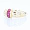 Modern Calibrated Bangle Ring in 18K Yellow Gold with Ruby and Diamonds 3