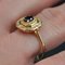 Französischer Moderner Ring aus 18 Karat Gelbgold mit Saphir und Diamanten 8