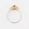 French Modern Ring in 18K Yellow Gold with Sapphire and Diamonds 11