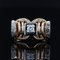 Openwork Tank Ring in 18K Yellow Gold with Diamonds, 1950s, Image 3