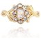 Antique French Ring in 18K Yellow Gold with Rose-Cut Diamonds, Image 1