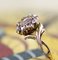 Antique French Ring in 18K Yellow Gold with Rose-Cut Diamonds 11