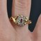 Antique French Ring in 18K Yellow Gold with Rose-Cut Diamonds, Image 6