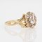 Antique French Ring in 18K Yellow Gold with Rose-Cut Diamonds 5
