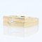 French Modern Man Ring in 18K Yellow Gold with Diamond 3