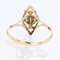 French Marquise Ring in 18K Yellow White Gold with Natural Pearl 6