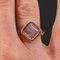 Französischer Ring aus 18 Karat Gelbgold mit Amethyst, 1900er 5