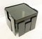 Italian Black Stacking Nesting Tables with Smoked Glass by Gianfranco Frattini 2