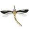 Gold Dragonfly Diamond Sapphire Onyx Mother-of-Pearl, Image 1