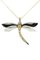 Oro Dragonfly Diamante Zaffiro Onice Madreperla, Immagine 2