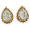 Ligth Green Amethyst Drop Gold Earrings, Set of 2, Image 1