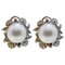 Boucles d'Oreilles Diamant et Perle Australienne, Set de 2 1