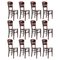 Vintage Wood Bistro Chairs from Luterma, Set of 12 1