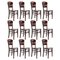 Vintage Wood Bistro Chairs from Luterma, Set of 12, Image 11