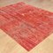 Large Tibetian Hand Knotted Wool Silk Red Rug, 2007 9