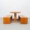 Large Vintage Table & Benches by Charlotte Perriand for Les Arcs, Set of 3, Image 17