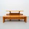 Large Vintage Table & Benches by Charlotte Perriand for Les Arcs, Set of 3 9