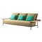 Steel, Teak and Fabric Fenc-E-Nature Outdoor Sofa by Philippe Starck for Cassina 1