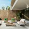 Steel, Teak and Fabric Fenc-E-Nature Outdoor Sofa by Philippe Starck for Cassina 5