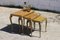 French Onyx Marble & Brass Nesting Tables, Set of 3, Image 3