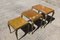 Tavolini ad incastro in onice e ottone, Francia, set di 3, Immagine 5