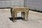 Tables Gigognes en Marbre Onyx et Laiton, France, Set de 3 2