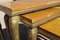 Tavolini ad incastro in onice e ottone, Francia, set di 3, Immagine 6