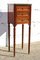 French Walnut Console with Drawers and Marble Top, Image 1