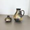 Abstract Fat Lava Pottery Vases from Ruscha, Germany, 1960s, Set of 2 4