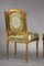 Louis XVI Style Living Room Set in Gilded Wood & Green Silk, Set of 5 12