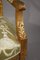 Juego de salón estilo Luis XVI de madera dorada y seda verde. Juego de 5, Imagen 6