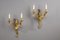 Rocaille Style Gilt Bronze Wall Candlesticks, Set of 2 7