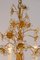 Lampadario grande a forma di fiore in ottone dorato di Palwa, Germania, anni '70, Immagine 14