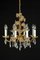 Large Gilt Brass Flower-Shaped Chandelier from Palwa, Germany, 1970s 16