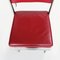 Französische Mid-Century Stühle aus rotem Leder & Stahl von Jean Prouvé für Tecta, 1980er, 3er Set 7