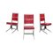 Mid-Century French Red Leather and Steel Chairs by Jean Prouvé for Tecta, 1980s, Set of 3, Image 1